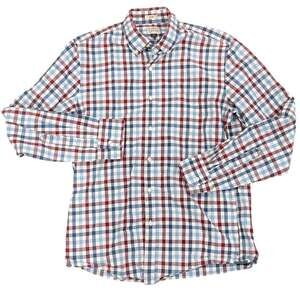 J. Crew Slim Fit 2-Ply Cotton Plaid Long-Sleeve Shirt Men's Medium